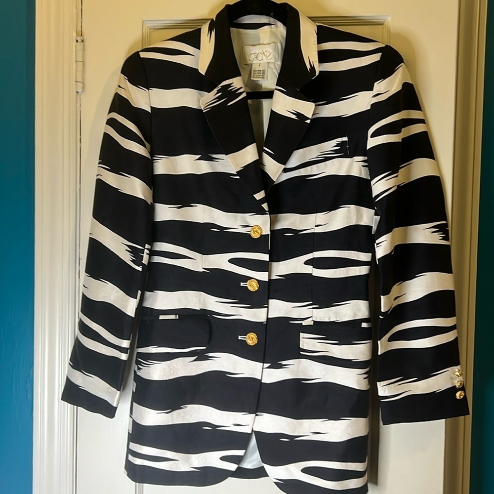 Cache vintage gold label Zebra Blazer ,Sz 4